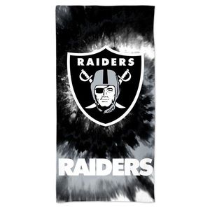 Las Vegas Raiders Spectra Beach Towel 30" x 60" Tye Dye